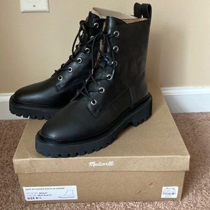 Madewell Rayna lace-up boots in leather